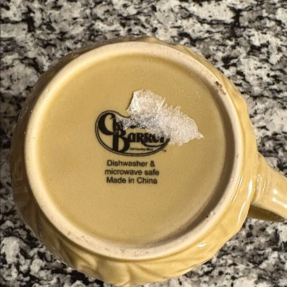 crate and barrel Nana Beige Ceramic Mug Coffee cup